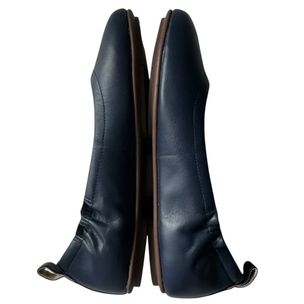 FitFlop Allegro Soft Leather Ballerinas Flat in Midnight Navy | 7 NWT - Picture 5 of 9
